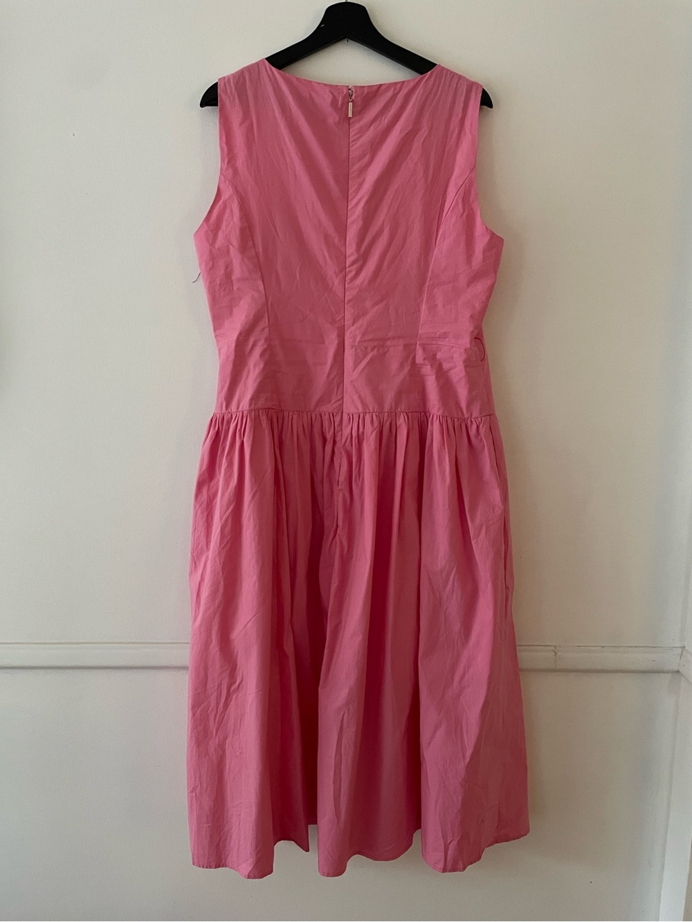 KARL LAGERFELD 100% Cotton Drop Waist Midi Dress Size 14 - Picture 3 of 5